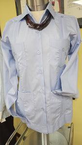 Women - Cotton Guayabera - Long Sleeve