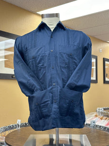 Cotton Guayabera - Long Sleeve