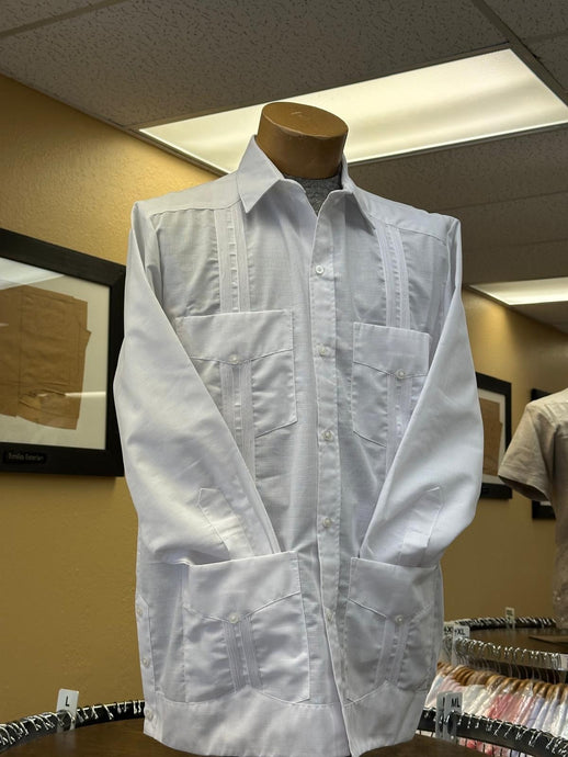 Cotton Guayabera - Long Sleeve