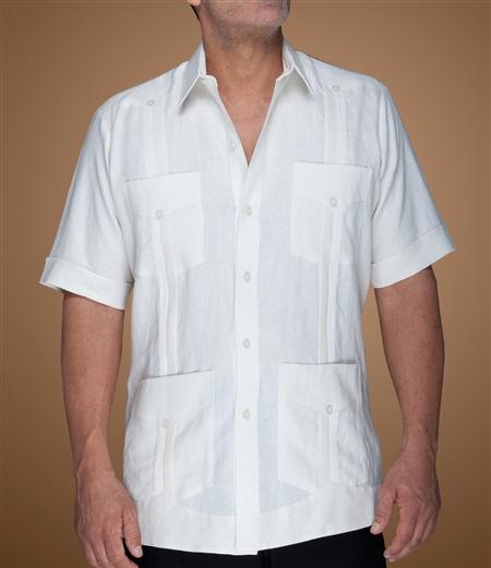 Classic Cotton Guayabera - Short Sleeve